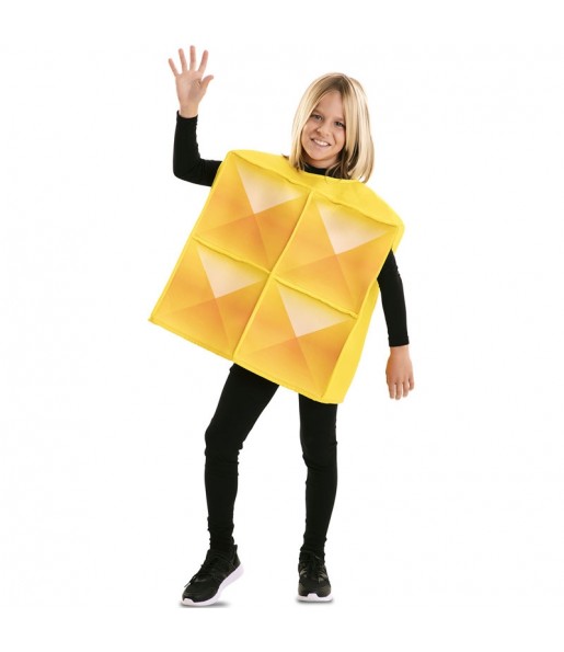 Disfarce Tetris amarelo menino para deixar voar a sua imaginação