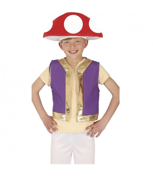 Disfarce de Toad de Super Mario para menino