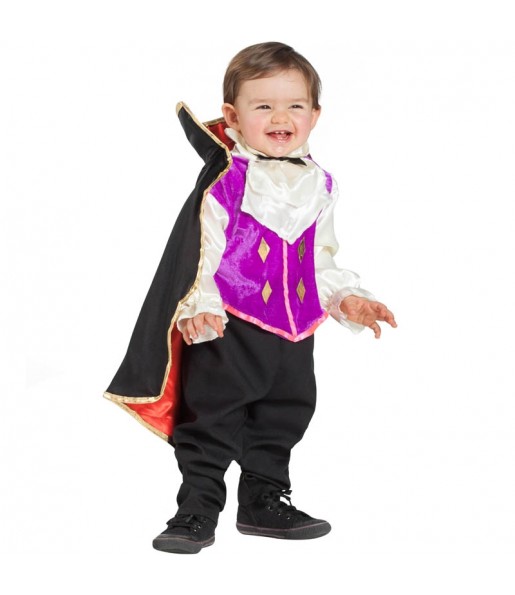 Disfarce Halloween Vampiro Elegante com que o teu bebé ficará divertido.
