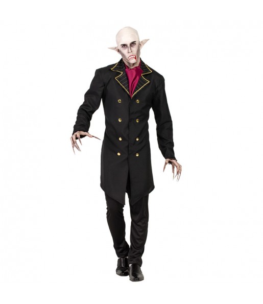 Fato de vampiro Nosferatu adulto para a noite de Halloween 