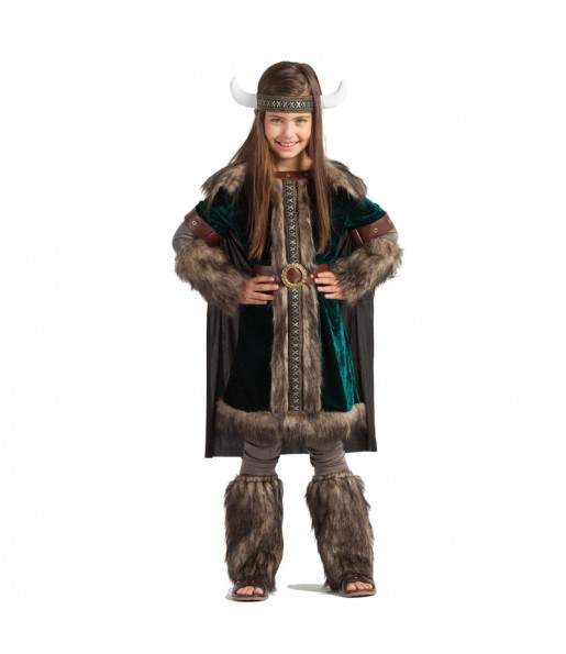 Disfarce Viking Nórdica menina para que eles sejam com quem sempre sonharam