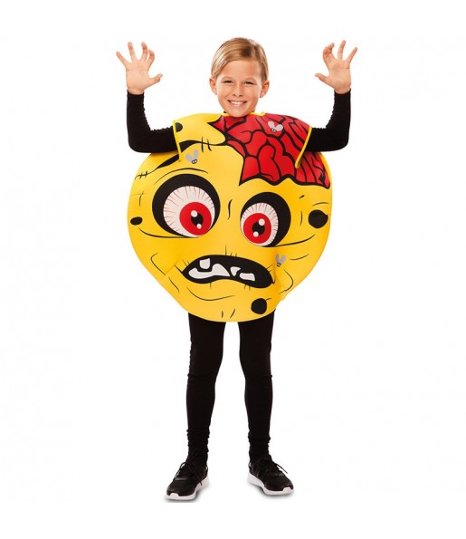 Disfarce Halloween Zombie Emoticon para meninos para uma festa do terror