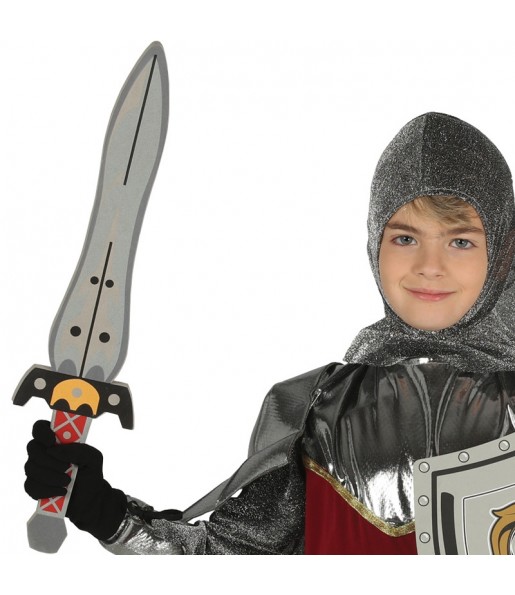 Espada de soldado medieval de borracha eva para crianças para festas de fantasia