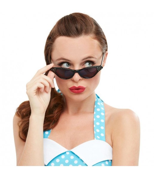 Os óculos mais engraçados Grease Preto para festas de fantasia