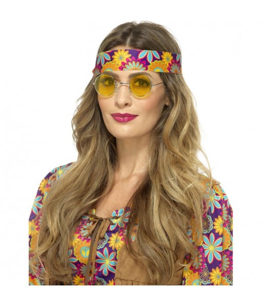 Óculos Hippie Amarelos