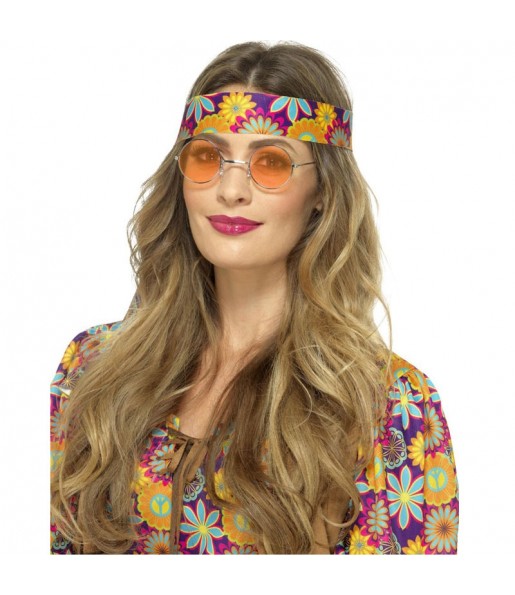 Óculos Hippie Laranja para completar o seu disfarce