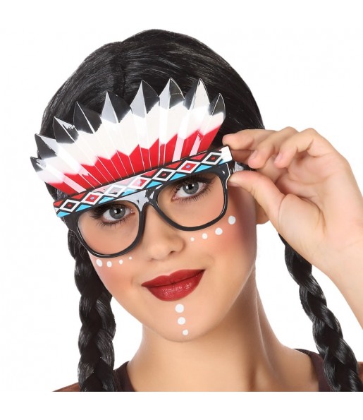 Os óculos mais engraçados índio americano para festas de fantasia