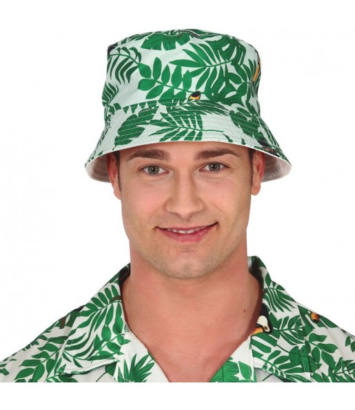 Chapéu havaiano com palmeiras para completar o seu disfarce