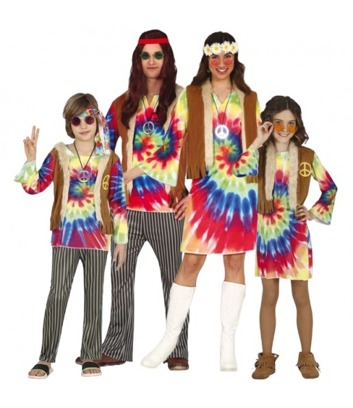 Disfarces de Hippies Boho para grupos e famílias