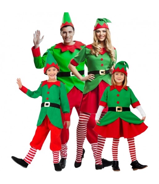 Disfarces de Elfos Natal Papai Noel para grupos e famílias