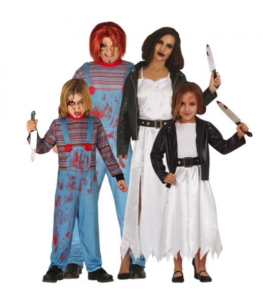 Fantasias Chucky e Tiffany para grupos e famílias