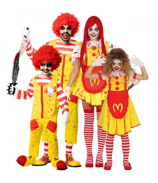 Grupo de Palhaços McDonalds sangrentos