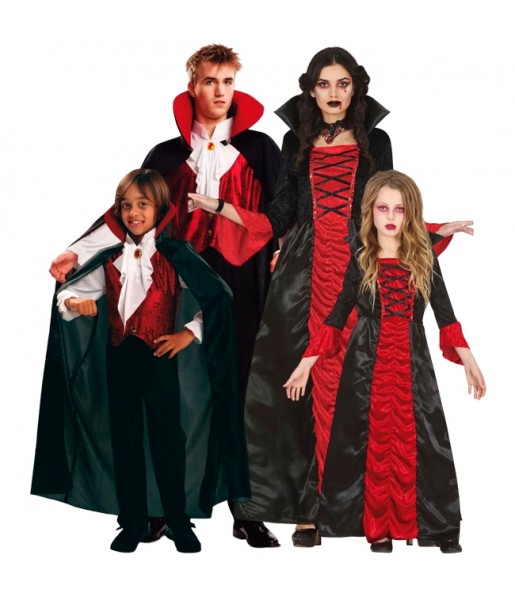 Disfarces de Vampiros Drácula para grupos e famílias