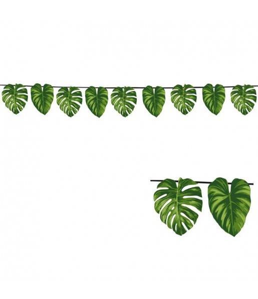 Grinalda de folhas havaianas de 3 metros para decoração