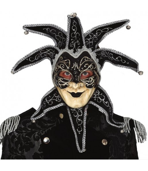 Máscara de Carnaval de Veneza Negra para completar o seu disfarce