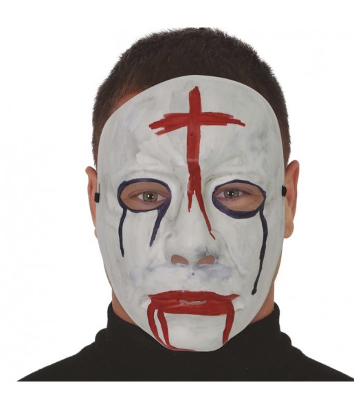 Máscara com cruz A Purga para completar o seu disfarce assutador