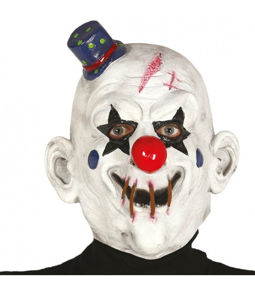 Máscara palhaço assassino de látex para completar o seu fato Halloween e Carnaval