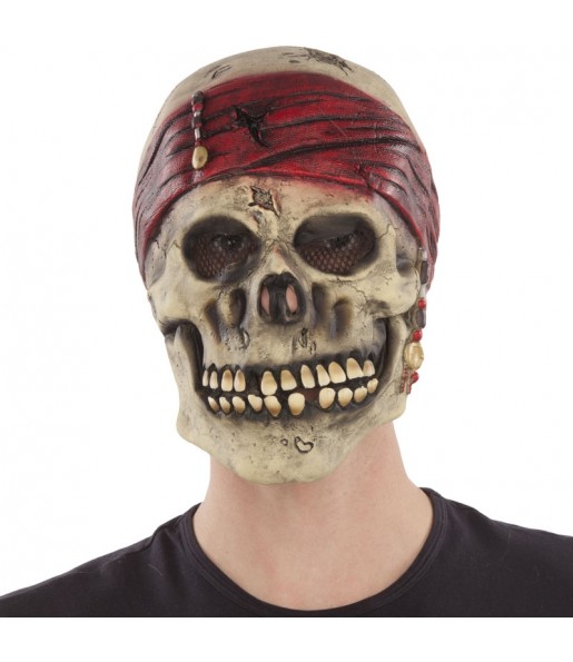 Máscara esqueleto pirata para completar o seu fato Halloween e Carnaval