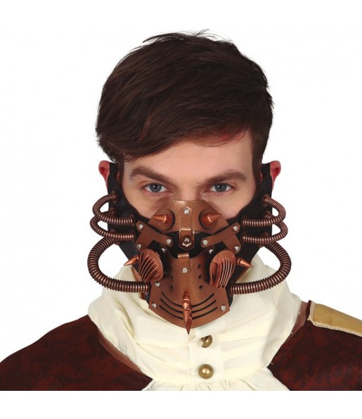 Máscara a gás Steampunk retrofuturista para completar o seu disfarce assutador