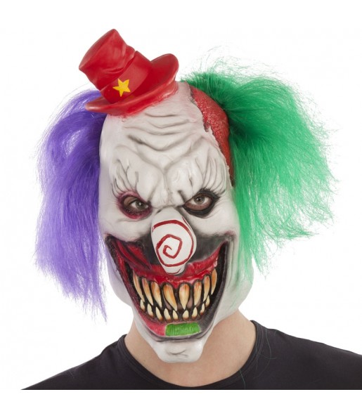 Máscara palhaço louco para completar o seu fato Halloween e Carnaval