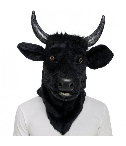Máscara touro com mandíbula móvel para completar o seu fato Halloween e Carnaval