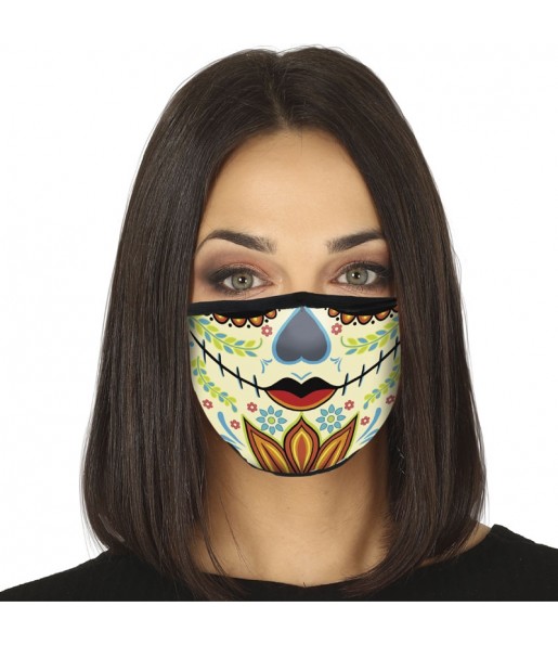 Máscara Catrina Mexicana de proteção para adulto