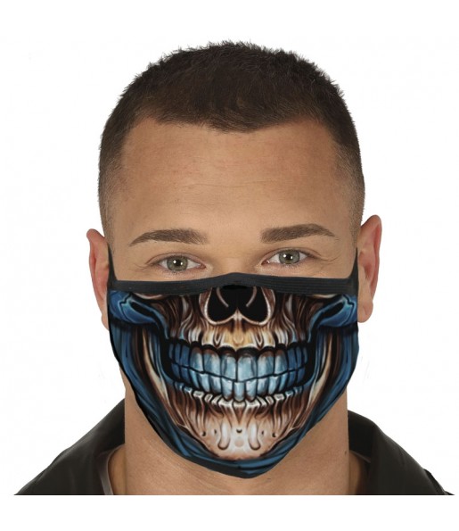 Máscara Esqueleto Diabólico de proteção para adulto