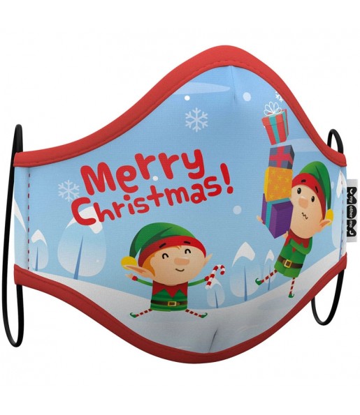 Máscara Elfo Natal de proteção para crianças