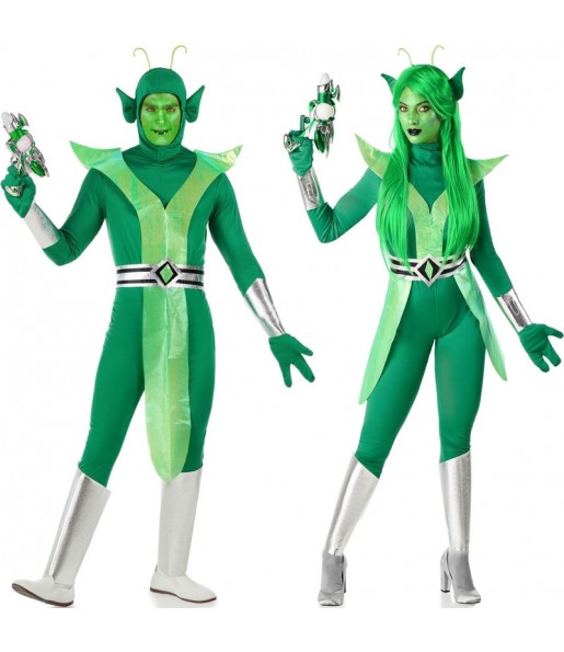 Fatos de casal Extraterrestres verdes