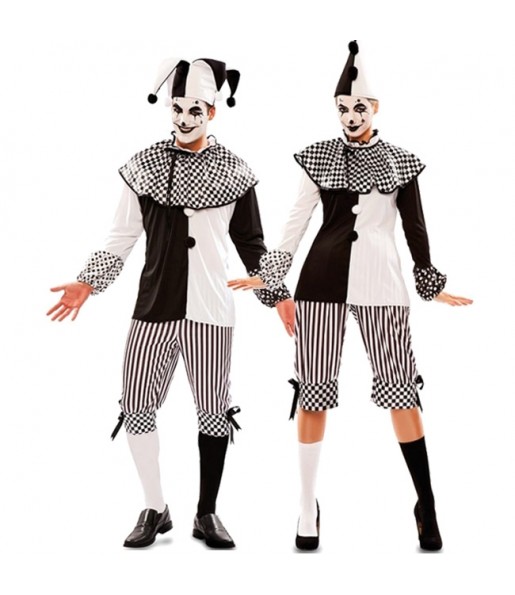 O casal Arlequim Circo original e engraçado para se disfraçar com o seu parceiro