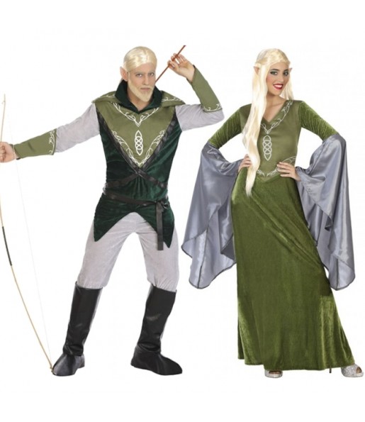 Fatos de casal Elfos verdes