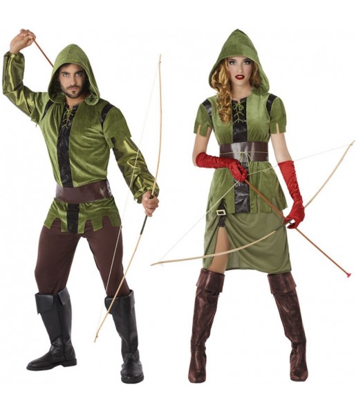 O casal Arqueiros Robin Hood original e engraçado para se disfraçar com o seu parceiro
