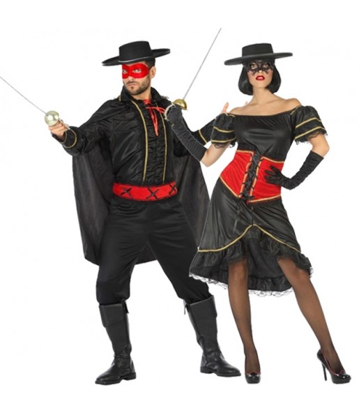 O casal Bandidos mascarados original e engraçado para se disfraçar com o seu parceiro