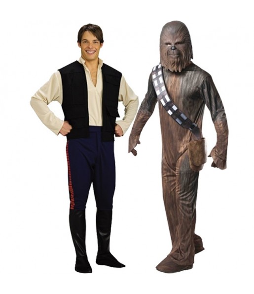 O casal Han Solo e Chewbacca original e engraçado para se disfraçar com o seu parceiro