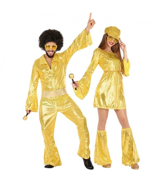 O casal disco ouro original e engraçado para se disfraçar com o seu parceiro