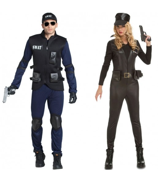 O casal Polícias SWAT original e engraçado para se disfraçar com o seu parceiro