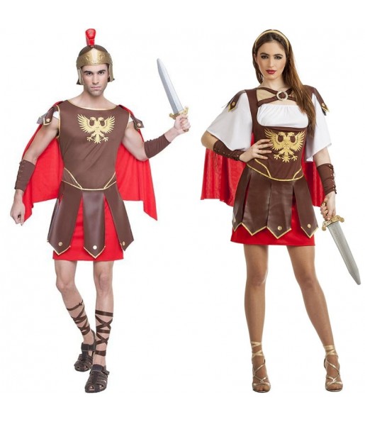 O casal Centuriões romanos original e engraçado para se disfraçar com o seu parceiro