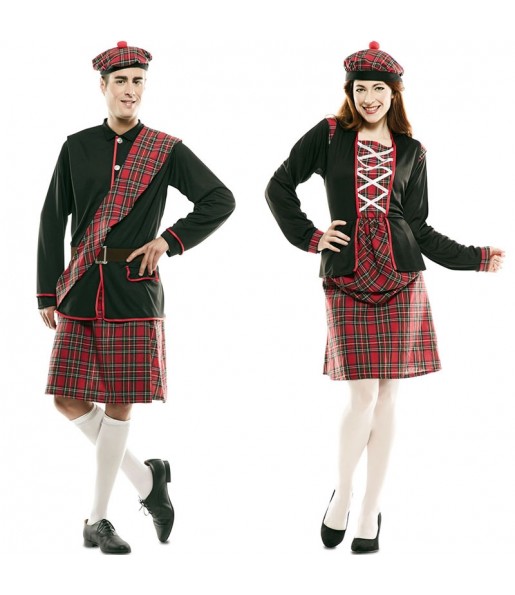 O casal Escoceses Clássicos original e engraçado para se disfraçar com o seu parceiro