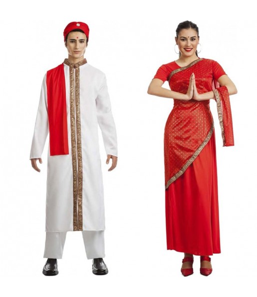 O casal Hindus Bollywood original e engraçado para se disfraçar com o seu parceiro