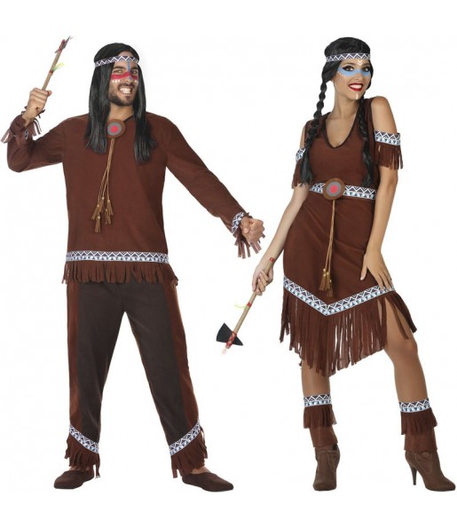 Fatos de casal Índios Apaches