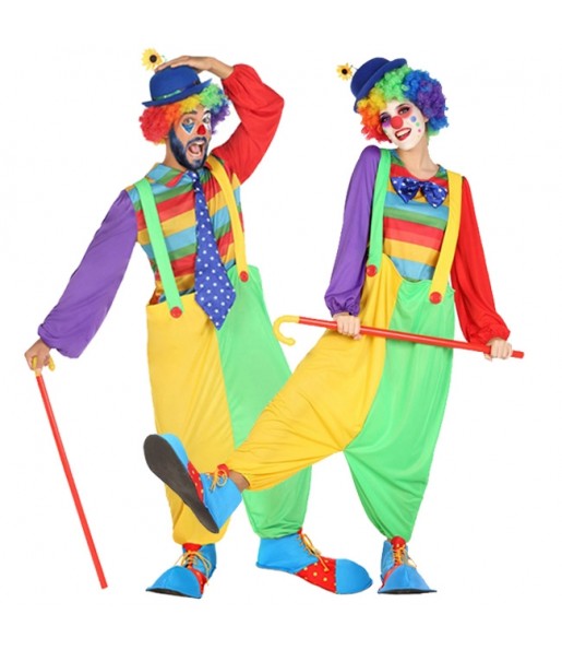 O casal palhaço de circo original e engraçado para se disfraçar com o seu parceiro