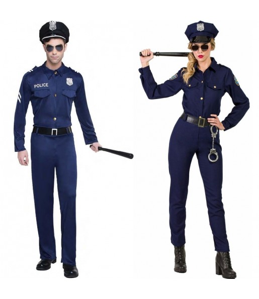 O casal Oficiales de Polícia original e engraçado para se disfraçar com o seu parceiro