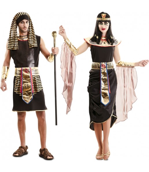 O casal Príncipes Egípcios original e engraçado para se disfraçar com o seu parceiro