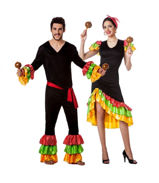 O casal Rumbeiro Salsa original e engraçado para se disfraçar com o seu parceiro