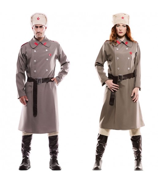 O casal russo soviético original e engraçado para se disfraçar com o seu parceiro