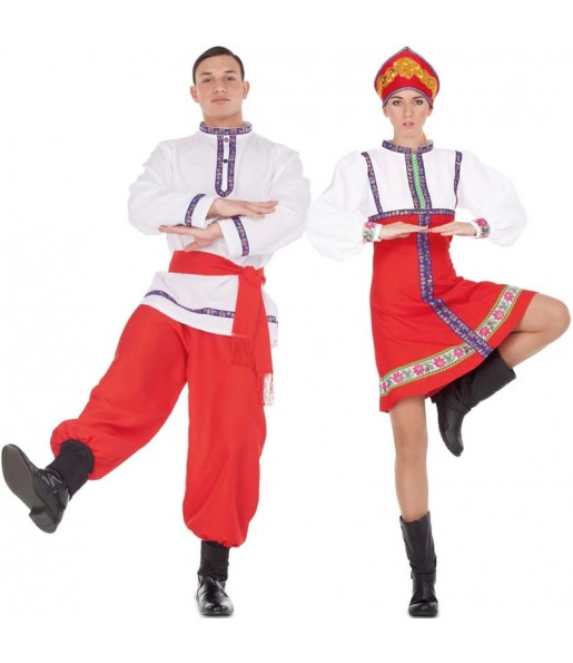 O casal Russos clássicos original e engraçado para se disfraçar com o seu parceiro