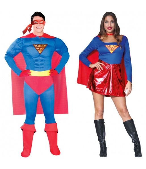 O casal Superman e Supergirl original e engraçado para se disfraçar com o seu parceiro