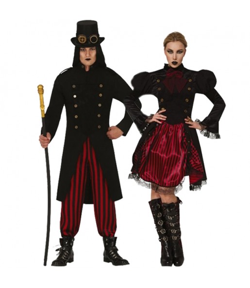 O casal Vampiros Steampunk original e engraçado para se disfraçar com o seu parceiro