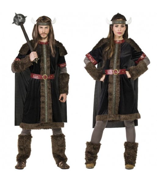O casal Vikings Black original e engraçado para se disfraçar com o seu parceiro