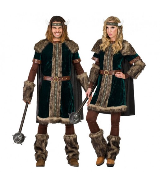 O casal Vikings Nórdicos original e engraçado para se disfraçar com o seu parceiro